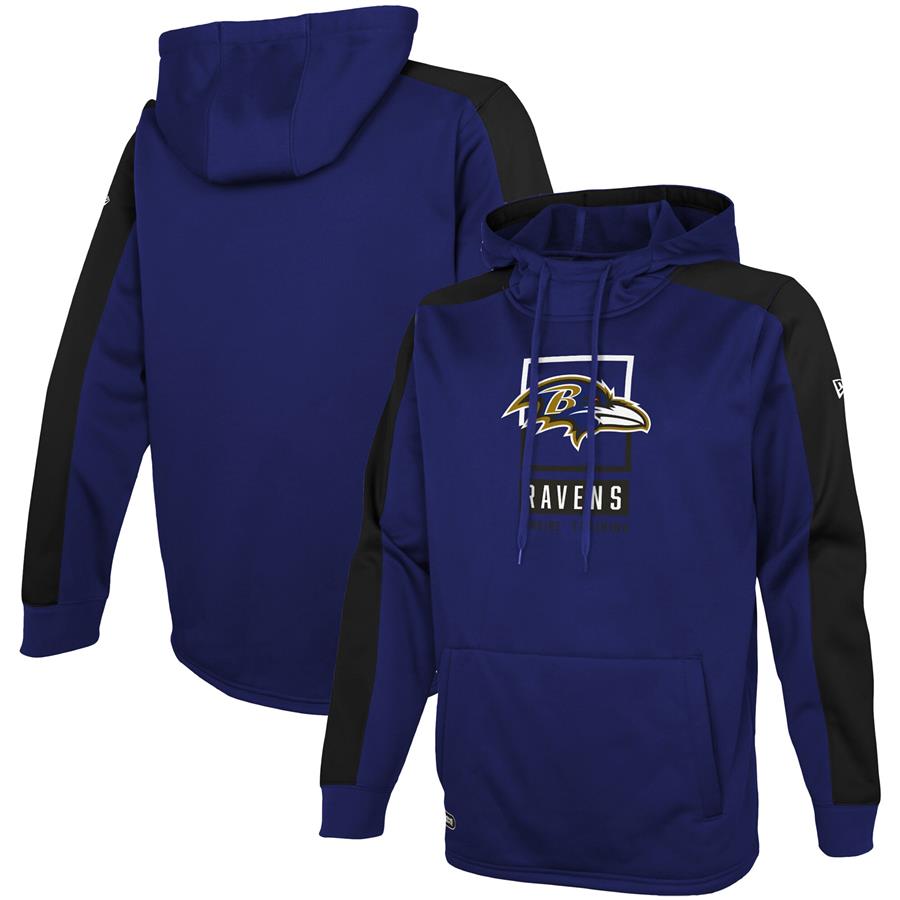 Baltimore Ravens New Era Combine Authentic Rise Pullover Hoodie - Purple