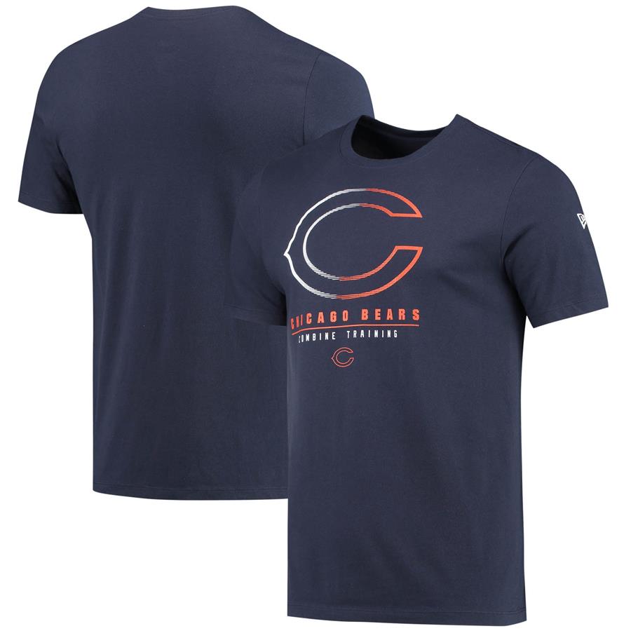 Chicago Bears New Era Combine Authentic Go For It T-Shirt - Navy