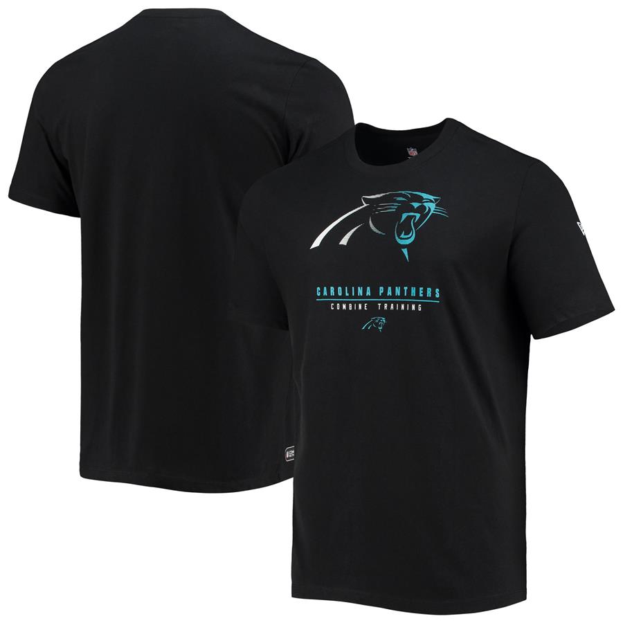 Carolina Panthers New Era Combine Authentic Go For It T-Shirt - Black