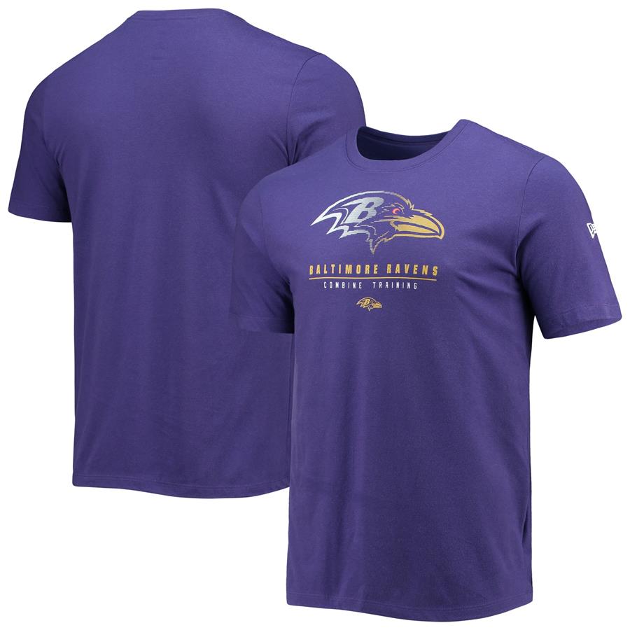 Baltimore Ravens New Era Combine Authentic Go For It T-Shirt - Purple