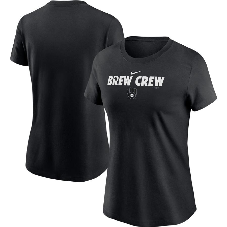Milwaukee Brewers Nike Women's Local Nickname T-Shirt - Black
