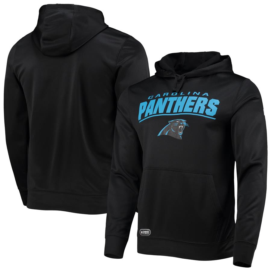 Carolina Panthers New Era Combine Authentic Stated Fleece Pullover Hoodie - Black