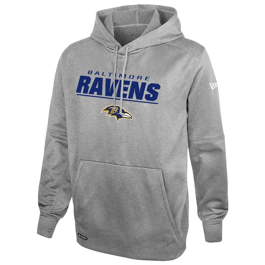 Baltimore Ravens New Era Combine Authentic Stated Fleece Pullover Hoodie - Gray