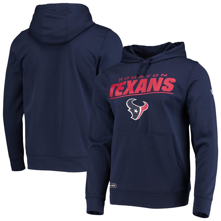 Houston Texans New Era Combine Authentic Stated Fleece Pullover Hoodie - Navy