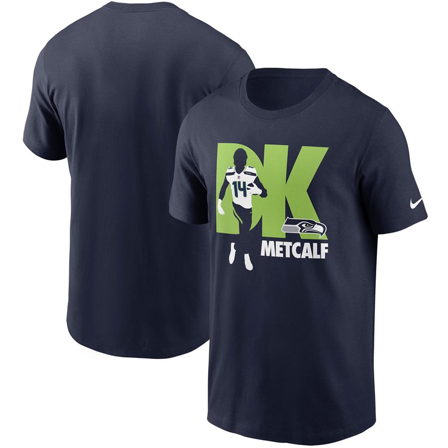 DK Metcalf Seattle Seahawks Nike Player Graphic T-Shirt - College Navy