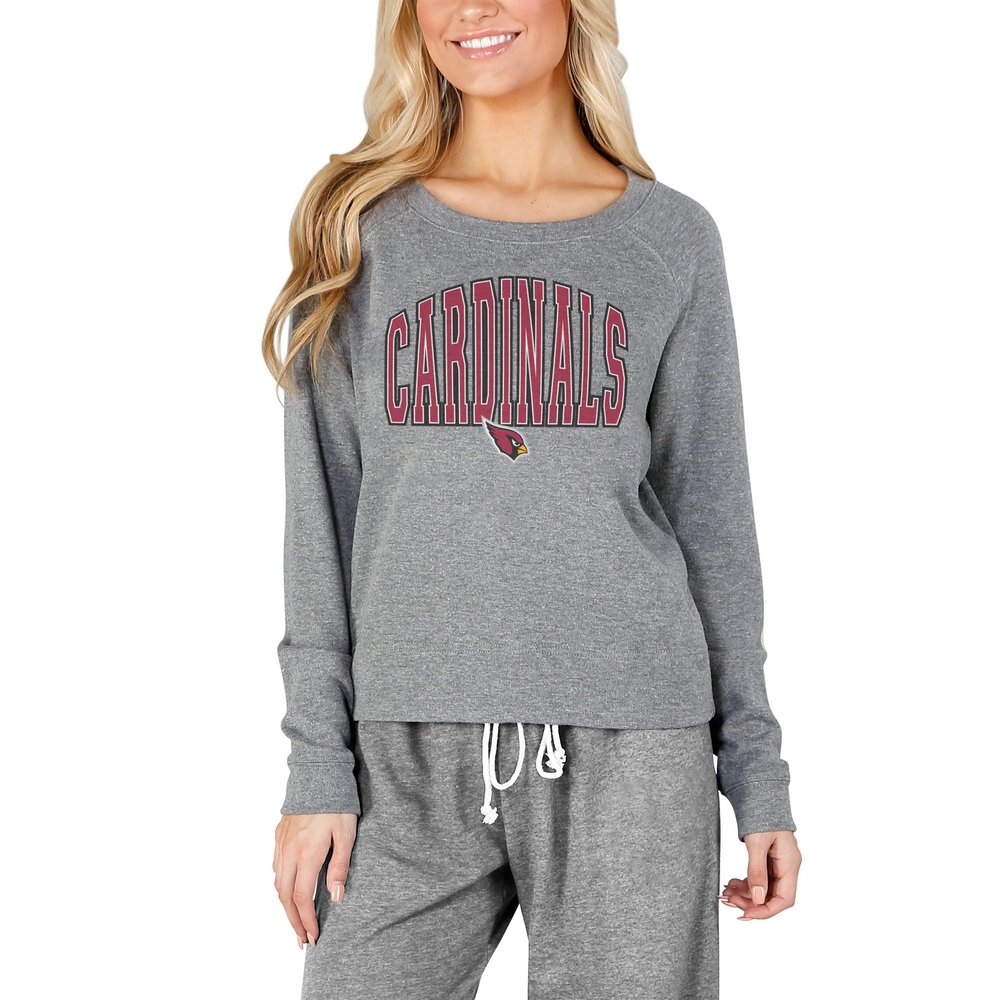 Arizona Cardinals Concepts Sport Women's Mainstream Terry Long Sleeve T-Shirt - Gray