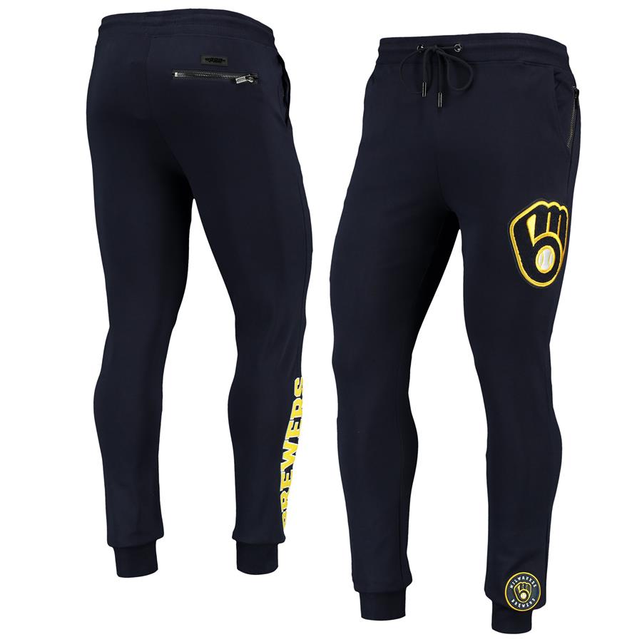 Milwaukee Brewers Pro Standard Logo Jogger Pants - Navy