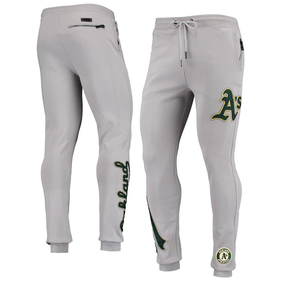 Oakland Athletics Pro Standard Logo Jogger Pants - Gray