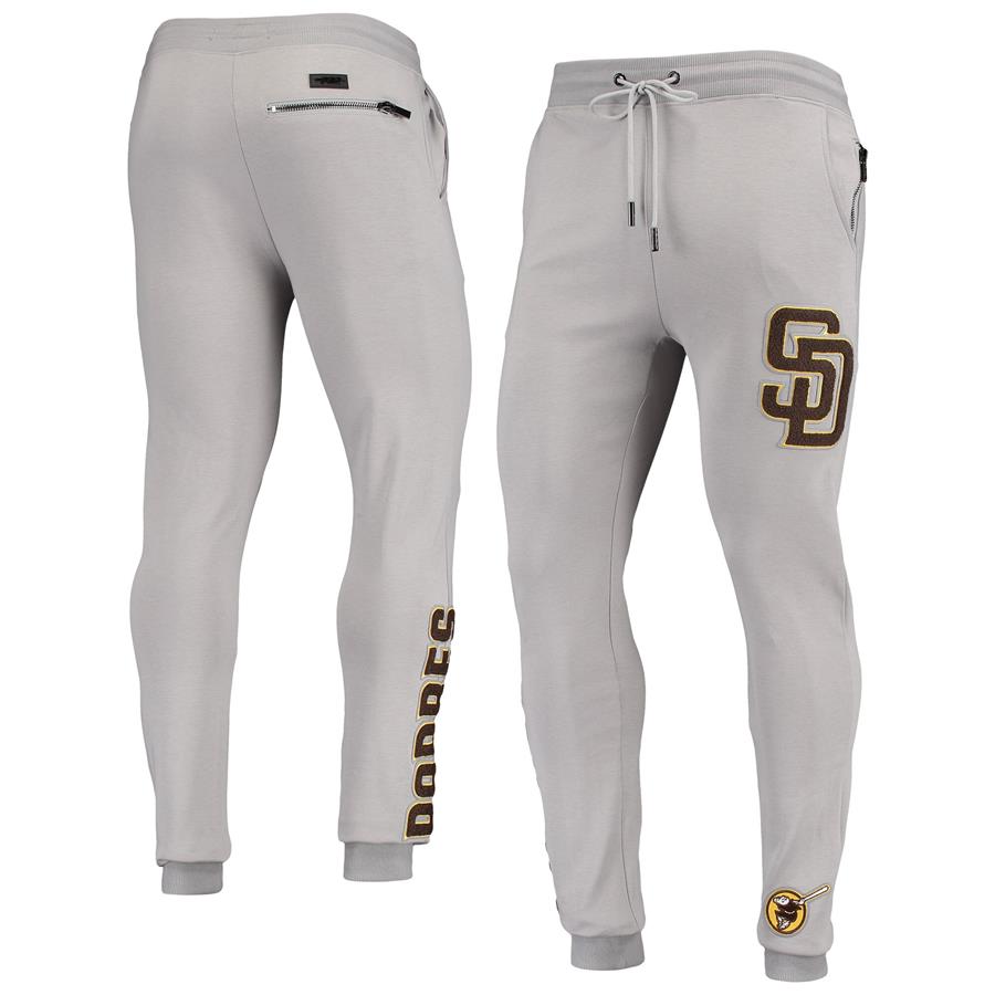 San Diego Padres Pro Standard Logo Jogger Pants - Gray