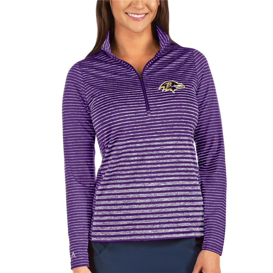 Baltimore Ravens Antigua Women's Pace Half-Zip Pullover Jacket - Purple