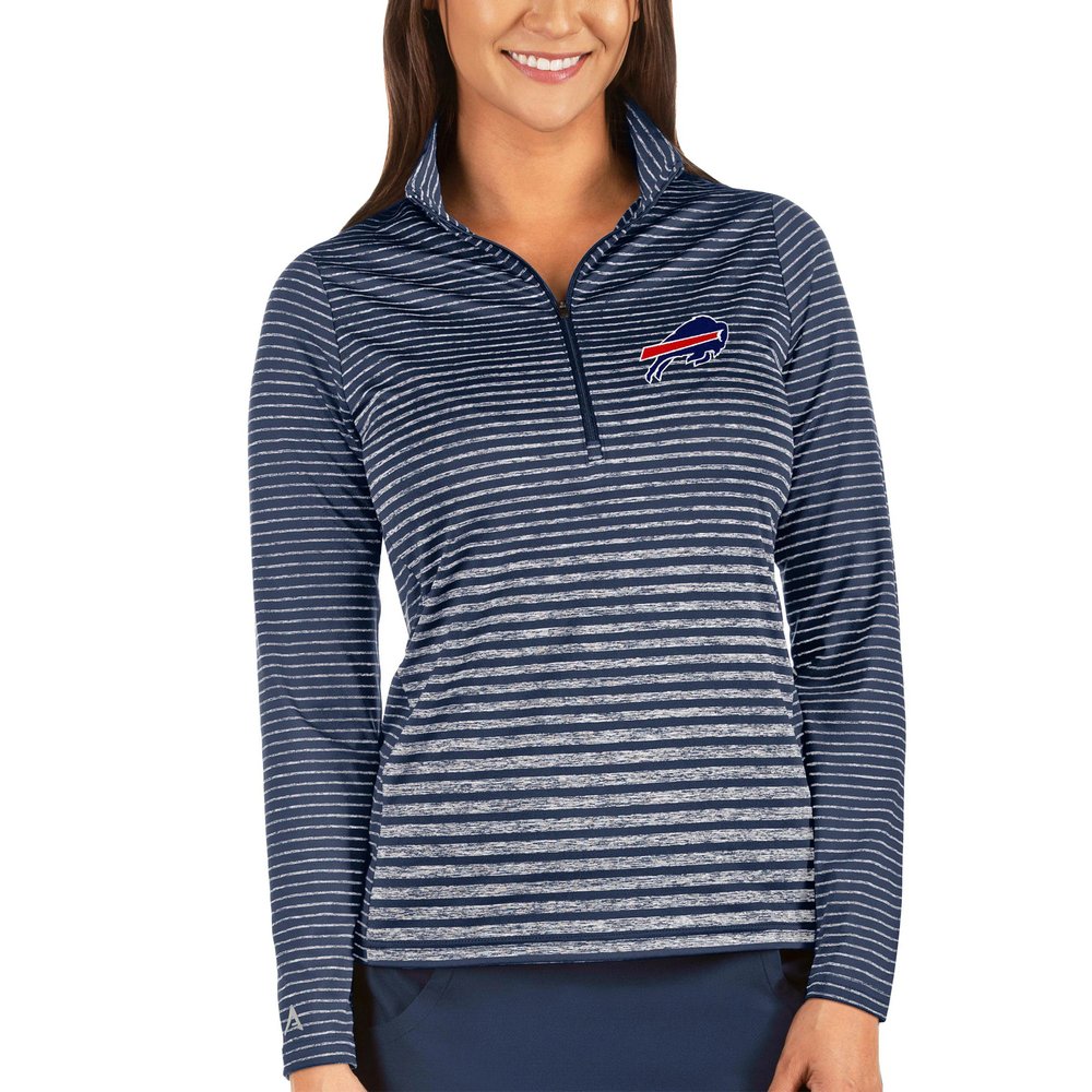 Buffalo Bills Antigua Women's Pace Half-Zip Pullover Jacket - Navy