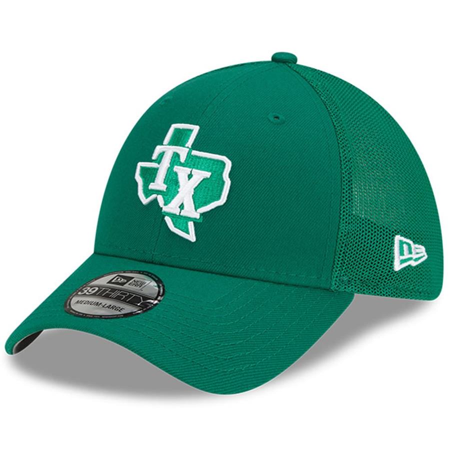 Texas Rangers New Era St. Patrick's Day 39THIRTY Flex Hat - Green