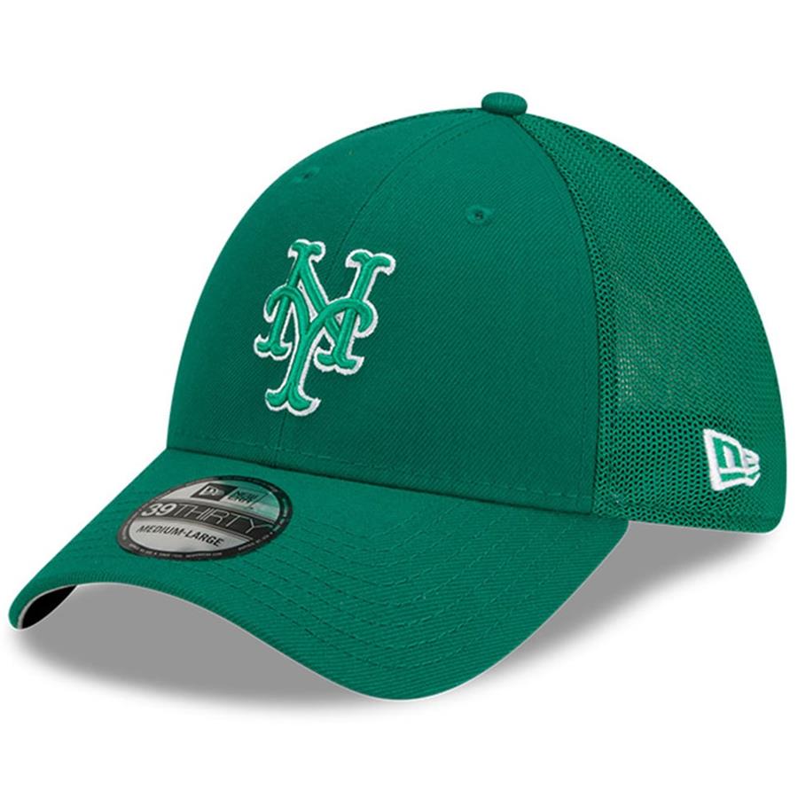 New York Mets New Era St. Patrick's Day 39THIRTY Flex Hat - Green