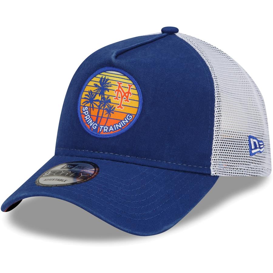 New York Mets New Era Spring Training Sunset Trucker 9FORTY Snapback Hat - Royal