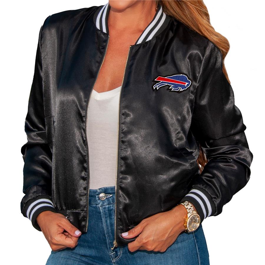 Buffalo Bills Cuce Women's Full-Zip Varsity Jacket - Black