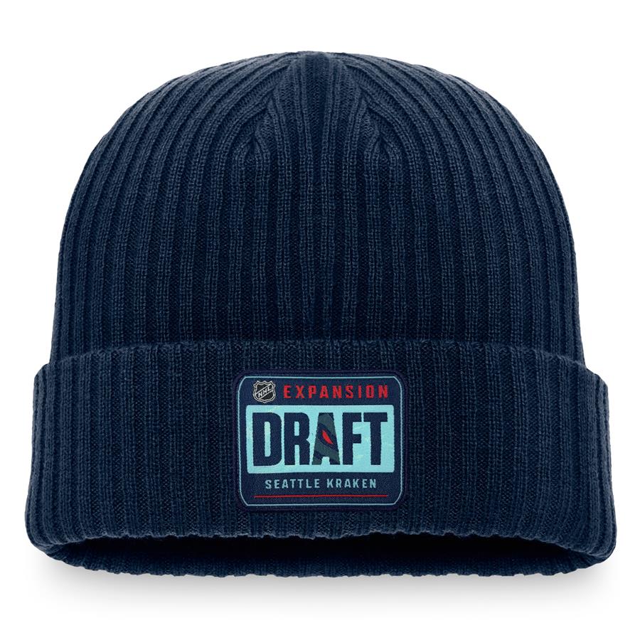 Seattle Kraken Fanatics Branded 2021 NHL Expansion Draft Cuffed Knit Hat - Navy