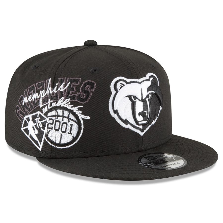 Memphis Grizzlies New Era Back Half 9FIFTY Snapback Adjustable Hat - Black