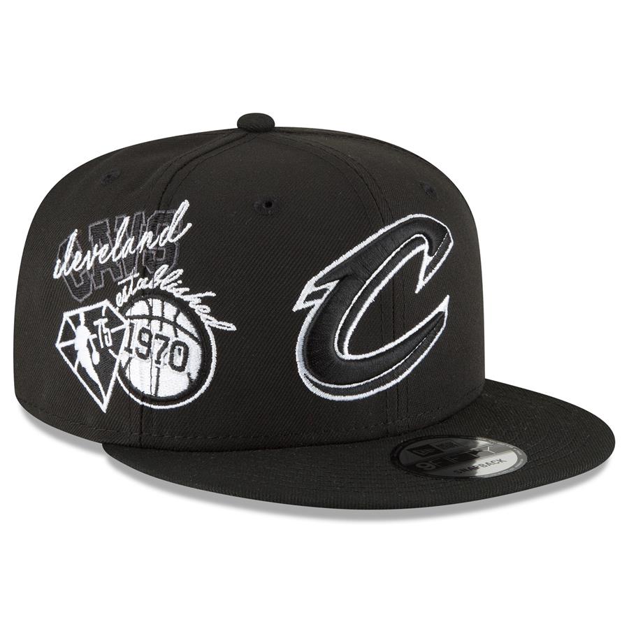 Cleveland Cavaliers New Era Back Half 9FIFTY Snapback Adjustable Hat - Black