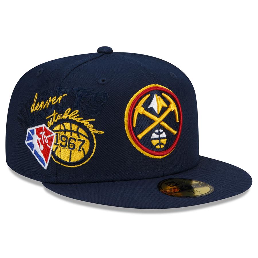 Denver Nuggets New Era Back Half 59FIFTY Fitted Hat - Navy