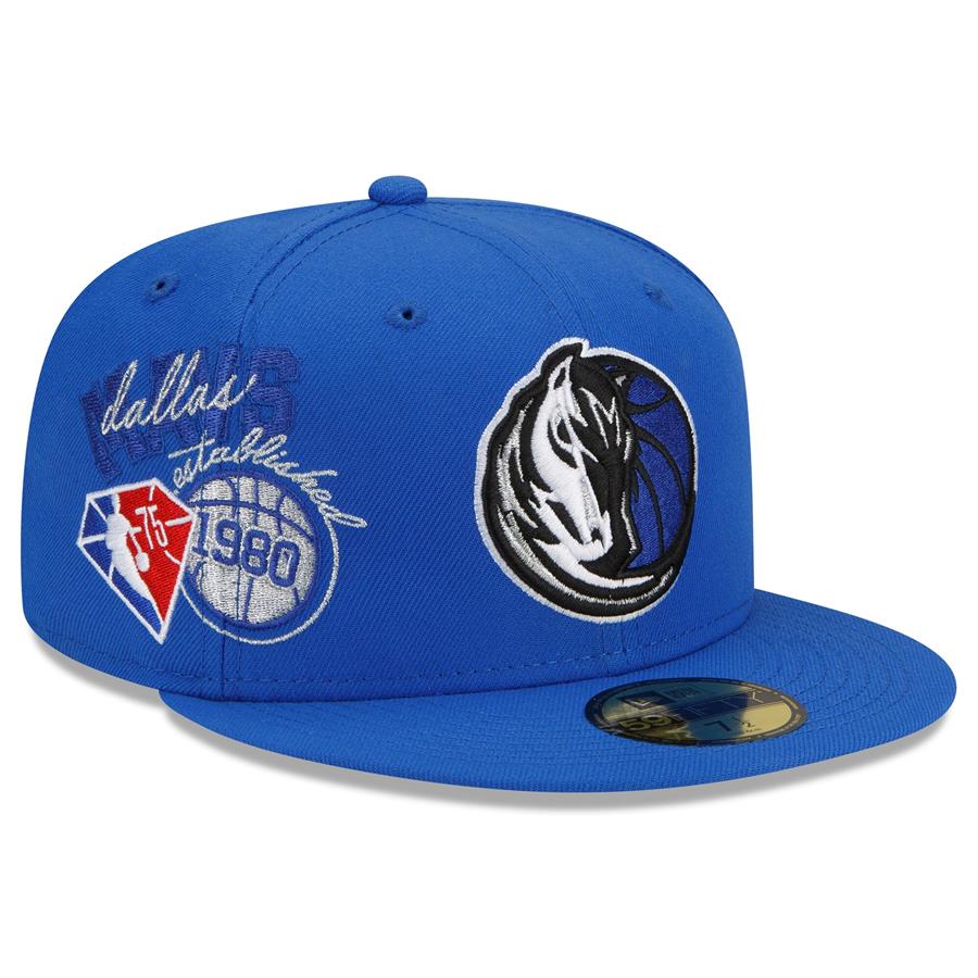 Dallas Mavericks New Era Back Half 59FIFTY Fitted Hat - Blue