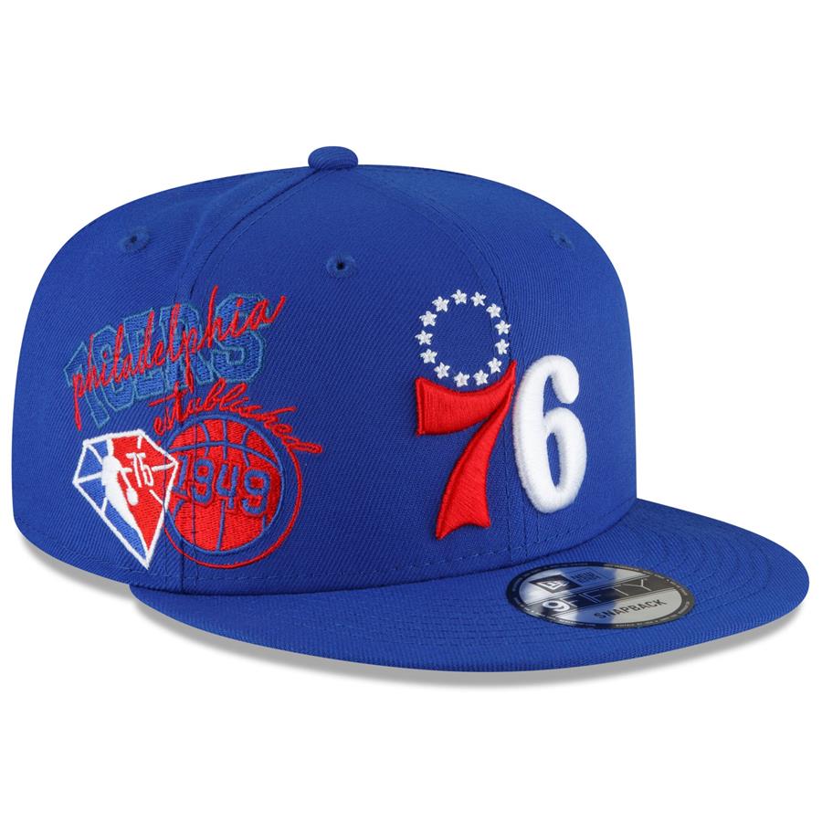 Philadelphia 76ers New Era Back Half 9FIFTY Snapback Adjustable Hat - Royal