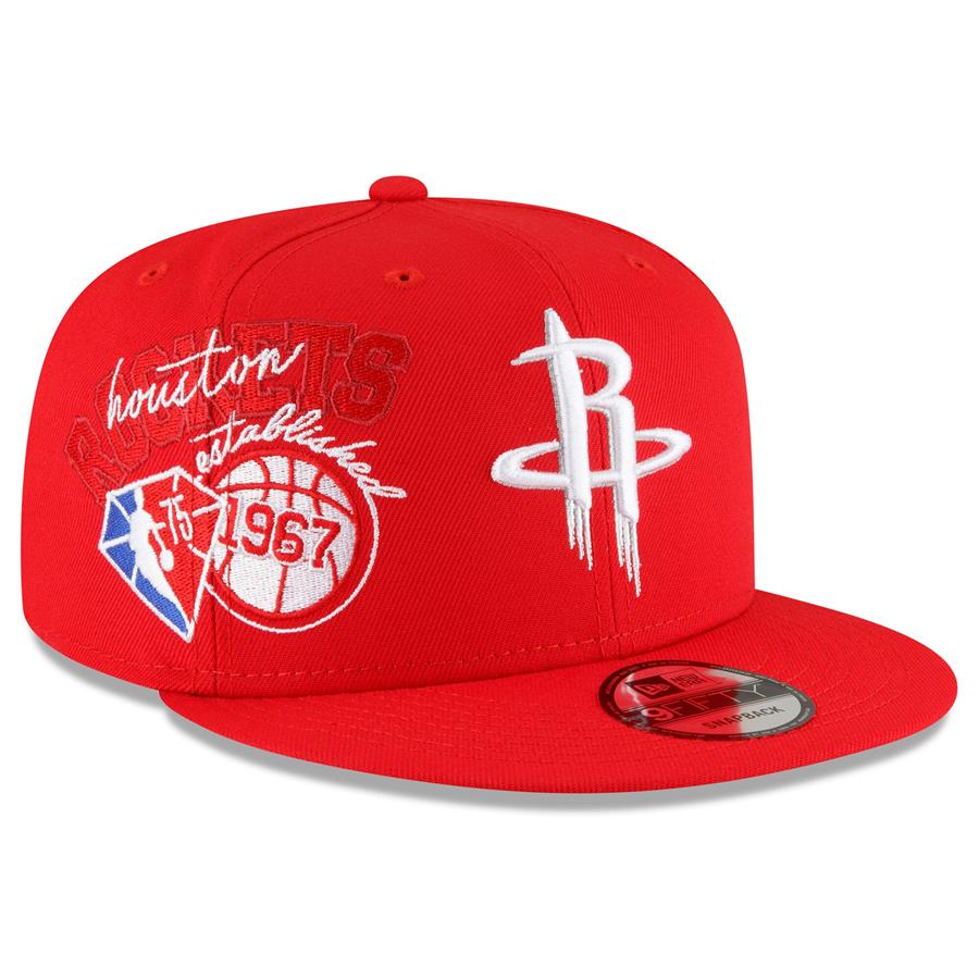 Houston Rockets New Era Back Half 9FIFTY Snapback Adjustable Hat - Red