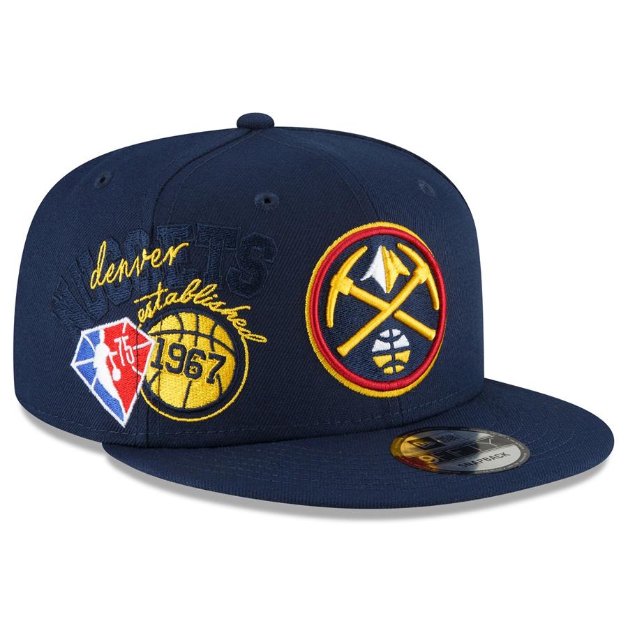 Denver Nuggets New Era Back Half 9FIFTY Snapback Adjustable Hat - Navy