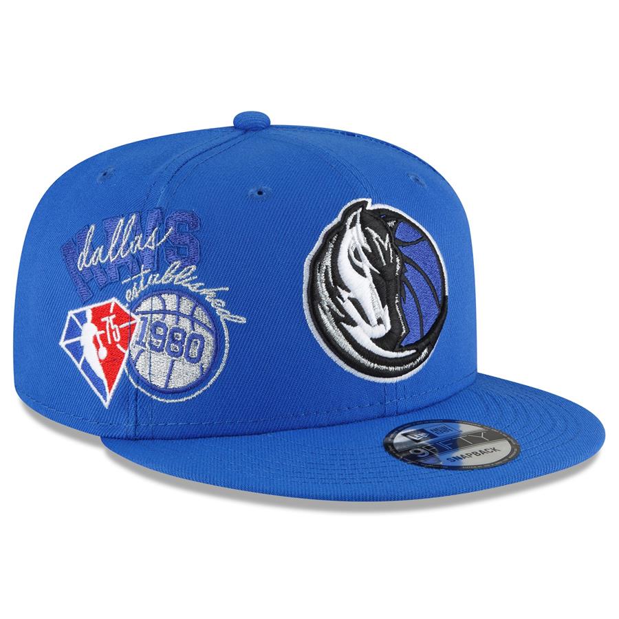 Dallas Mavericks New Era Back Half 9FIFTY Snapback Adjustable Hat - Blue