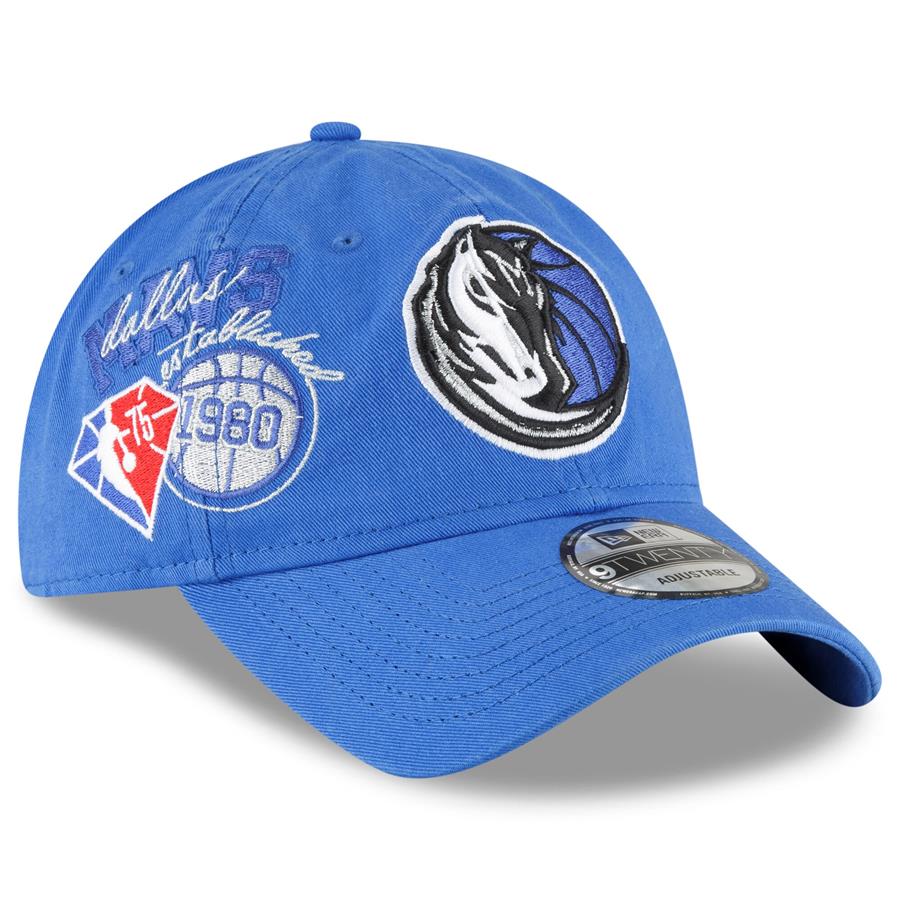 Dallas Mavericks New Era Back Half Team 9TWENTY Adjustable Hat - Blue