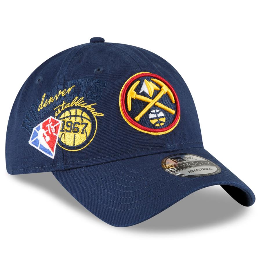 Denver Nuggets New Era Back Half 9TWENTY Adjustable Hat - Navy