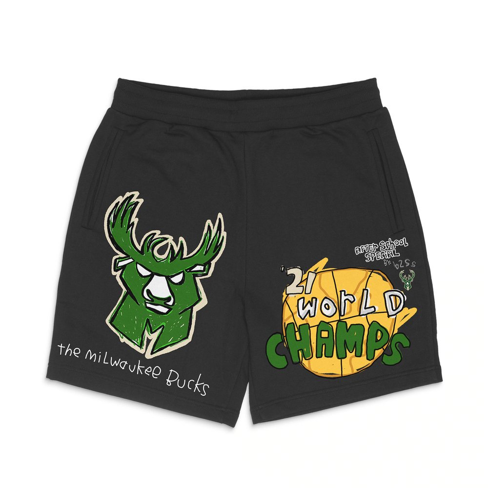 Milwaukee Bucks After School Special 2021 NBA Finals Champions Shorts - Black