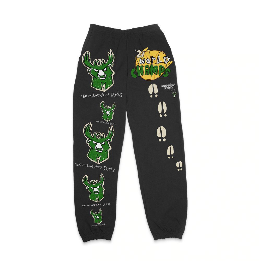 Milwaukee Bucks After School Special 2021 NBA Finals Champions Sweatpants - Black
