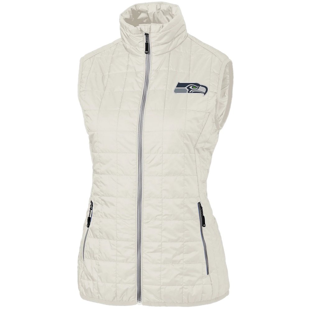 Женский жилет на молнии Seattle Seahawks Cutter & Buck Rainier PrimaLoft Eco (кремовый)