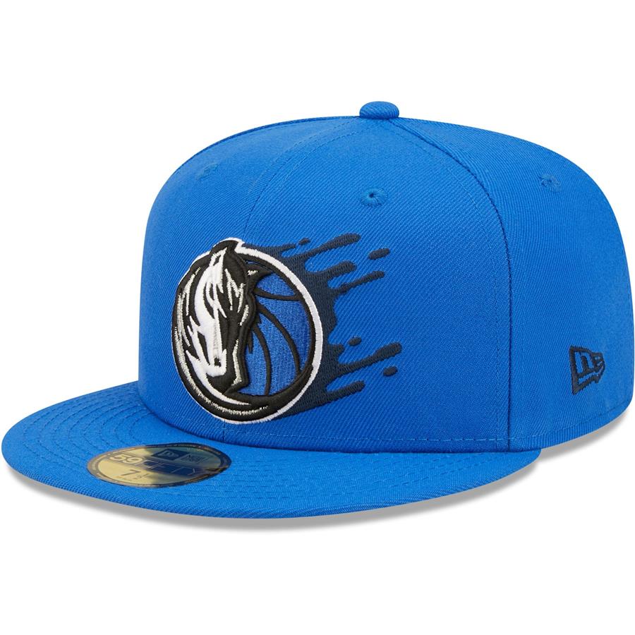 Dallas Mavericks New Era Splatter 59FIFTY Fitted Hat - Blue