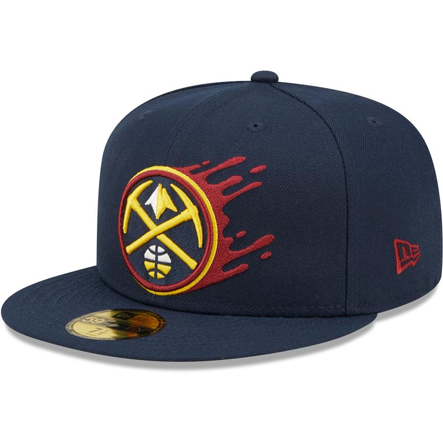 Denver Nuggets New Era Splatter 59FIFTY Fitted Hat - Navy