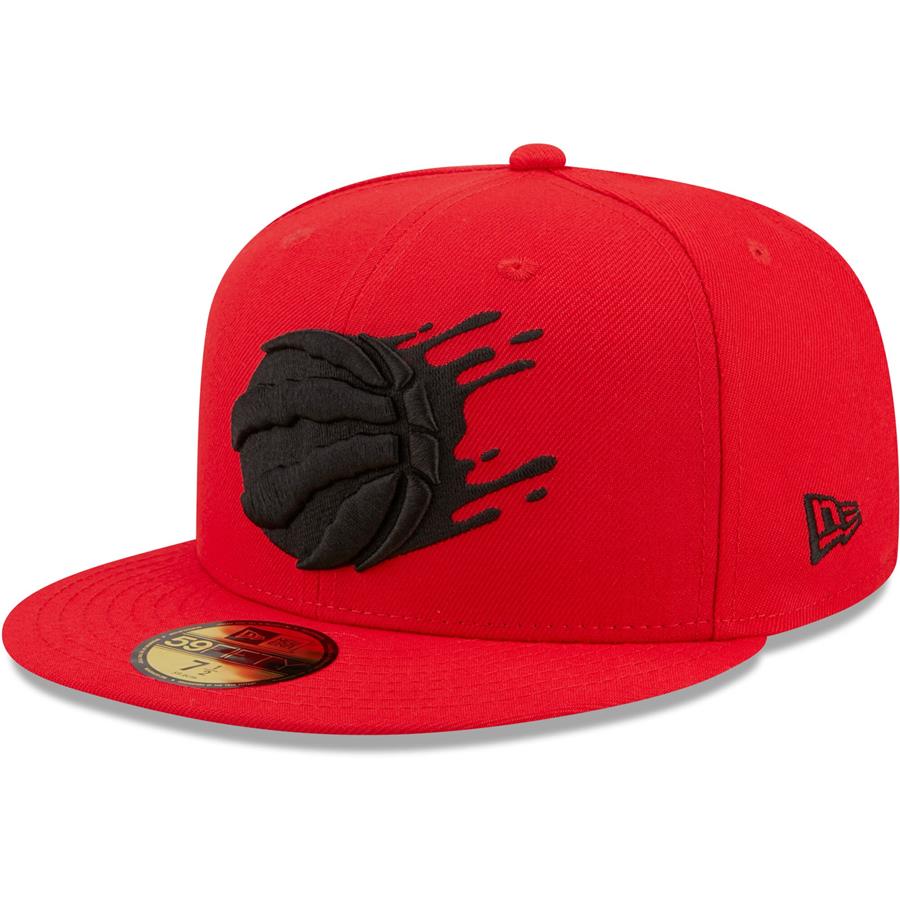 Toronto Raptors New Era Splatter 59FIFTY Fitted Hat - Red