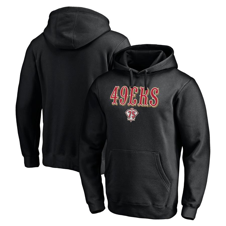 San Francisco 49ers Fanatics Branded 75th Anniversary Pullover Hoodie - Black