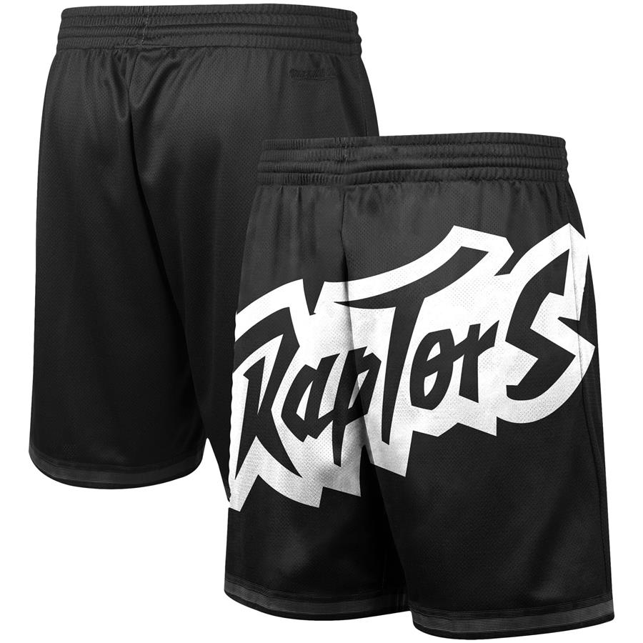 Toronto Raptors Mitchell & Ness Big Face 3.0 Fashion Shorts - Black