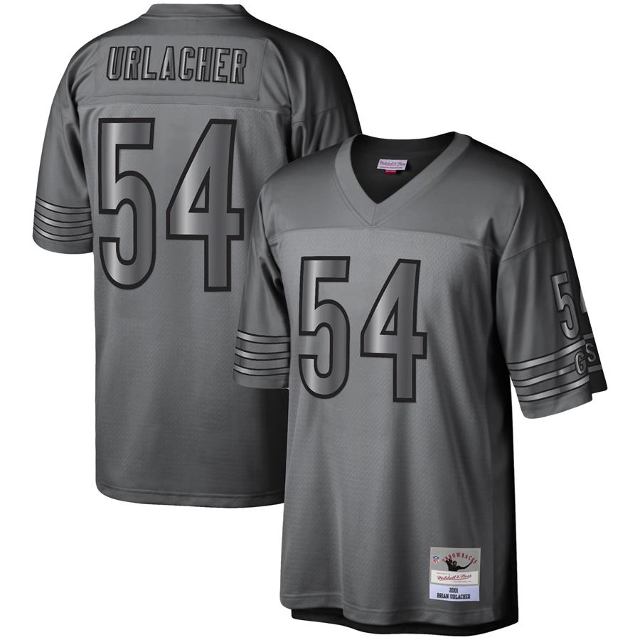 Brian Urlacher Chicago Bears Mitchell & Ness 2001 Retired Player Metal Legacy Jersey - Charcoal