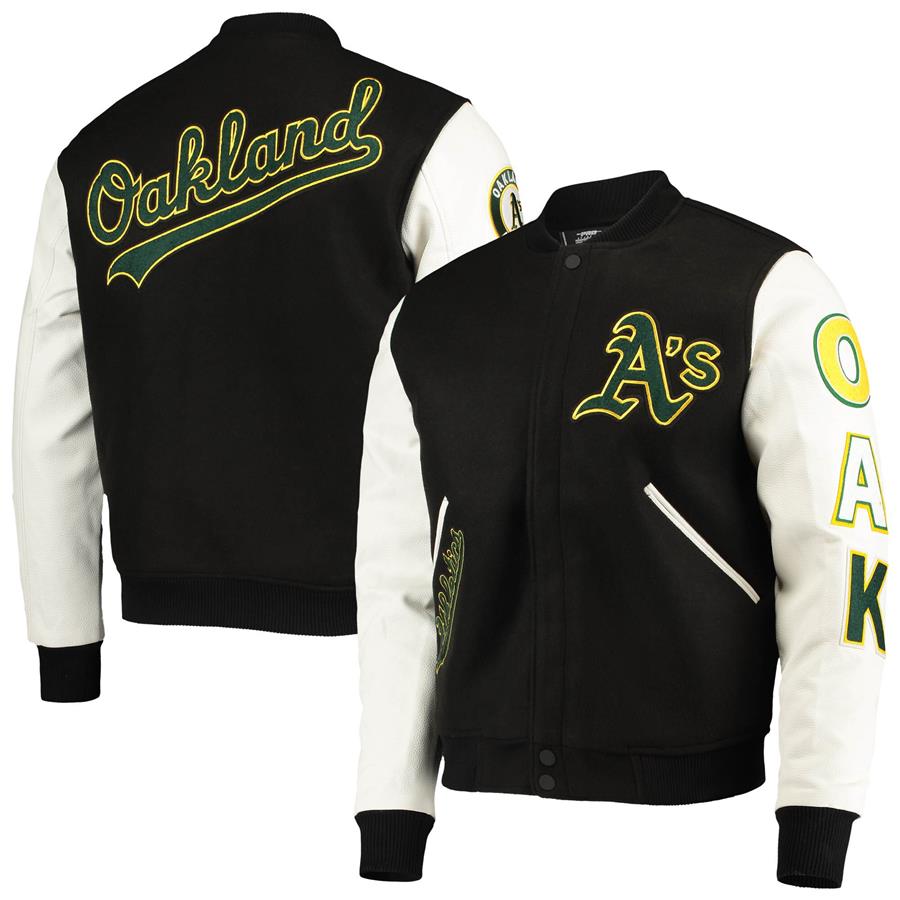Oakland Athletics Pro Standard Varsity Logo Full-Zip Jacket - Black