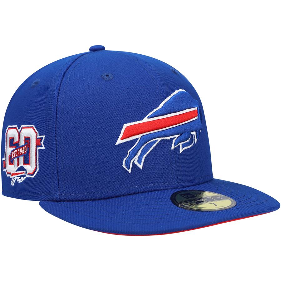 Buffalo Bills New Era 60th Anniversary Patch Team 59FIFTY Fitted Hat - Royal