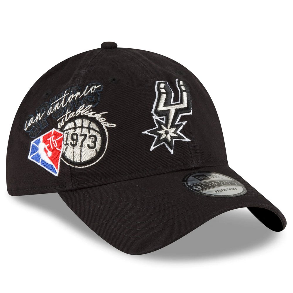 San Antonio Spurs New Era Back Half 9TWENTY Adjustable Hat - Black