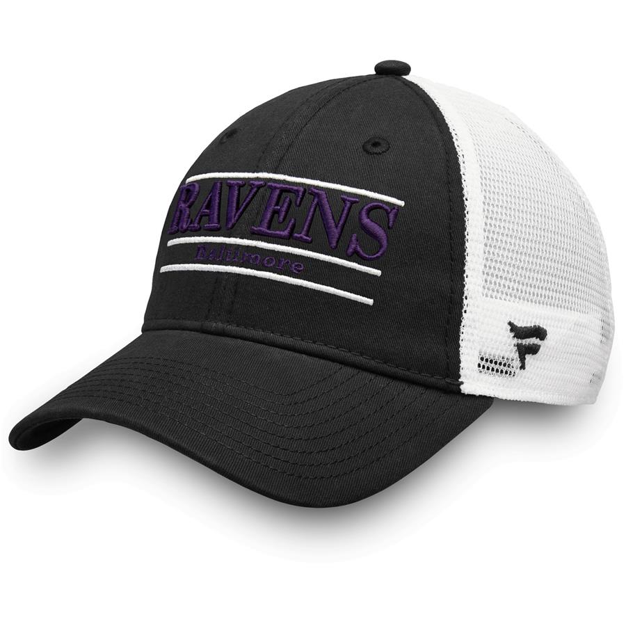 Baltimore Ravens Fanatics Branded Bar Trucker Snapback Hat - Black