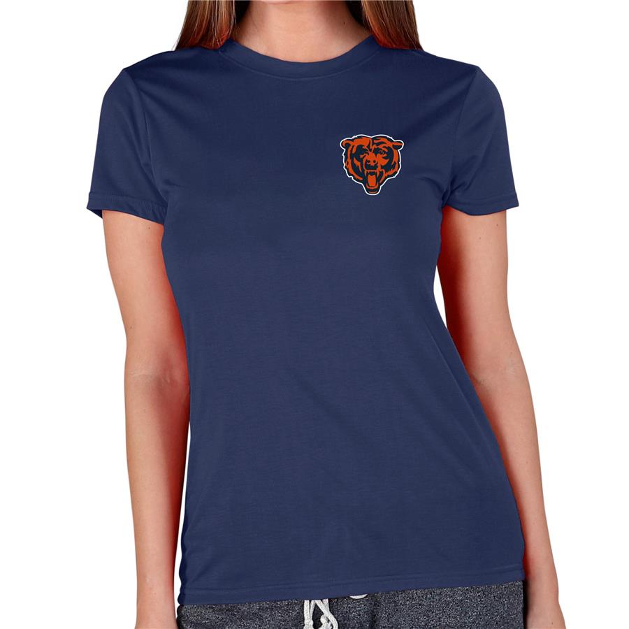 Chicago Bears Concepts Sport Women's Marathon Knit T-Shirt - Navy