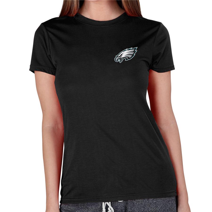 Женская футболка Philadelphia Eagles Concepts Sport Marathon Knit (чёрный)