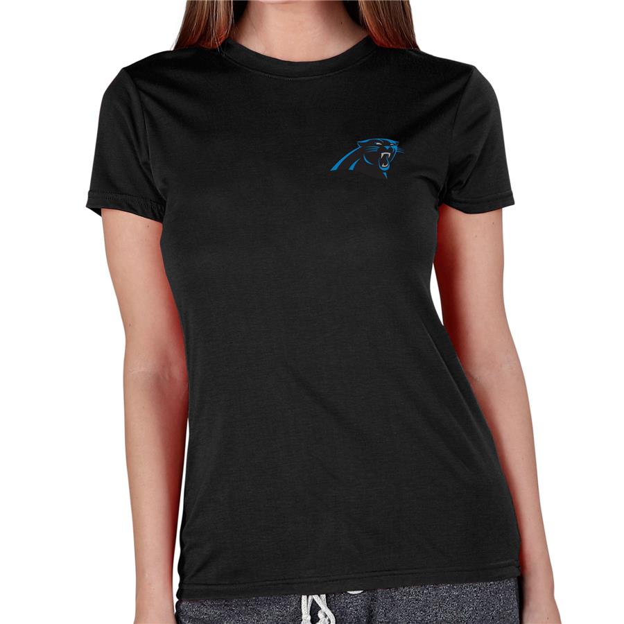 Carolina Panthers Concepts Sport Women's Marathon Knit T-Shirt - Black