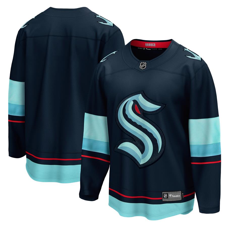 Seattle Kraken Fanatics Branded Home Breakaway Jersey - Navy