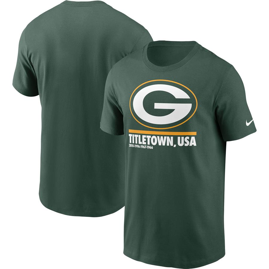 Green Bay Packers Nike Hometown Collection Title Town T-Shirt - Green