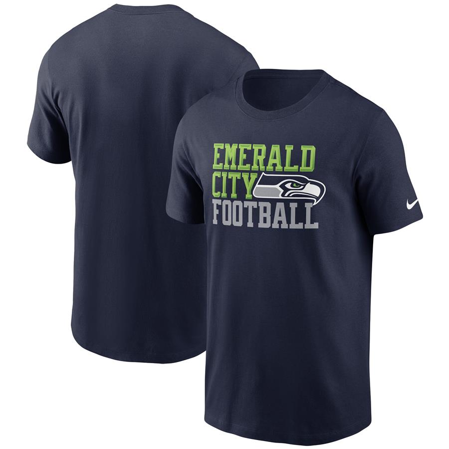 Seattle Seahawks Nike Hometown Collection Emerald City T-Shirt - College Navy