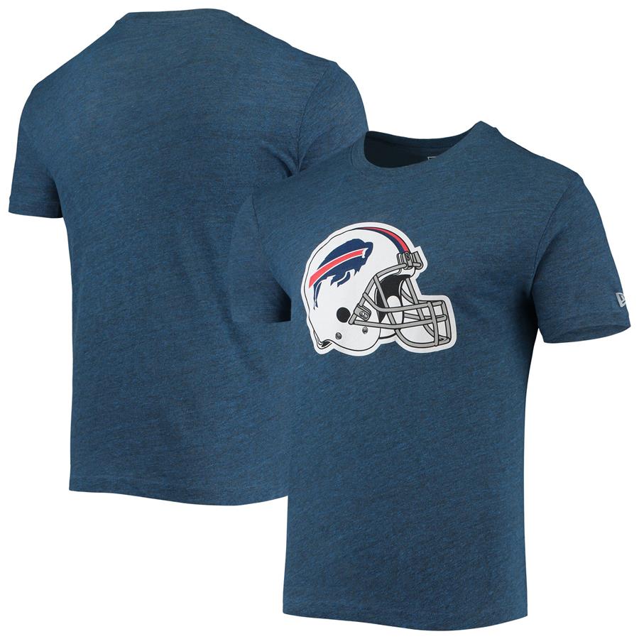 Buffalo Bills New Era Helmet Logo Tri-Blend T-Shirt - Heathered Royal